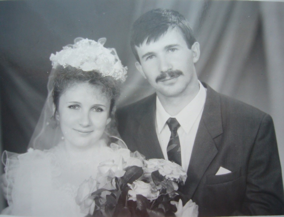 Свадебное фото Светланы и Павла Немцовых, 1993 год